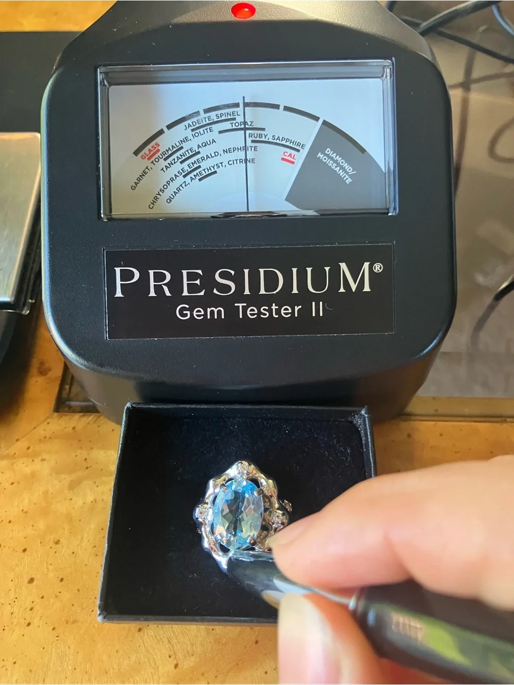 Brazilian Blue Topaz Sterling Silver Cocktail Ring Size 6.75